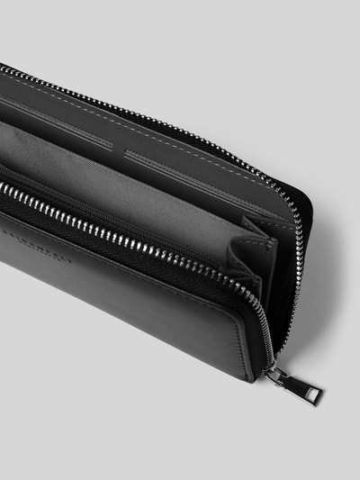 Peek & Cloppenburg SeidenfeltPortemonnaie Mit Label-Prägung Modell 'MILLA' In Black