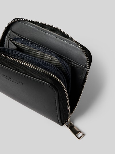 Peek & Cloppenburg SeidenfeltPortemonnaie Mit Rundum-Reißverschluss In Black