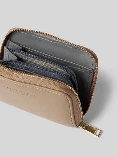 Peek & Cloppenburg SeidenfeltPortemonnaie Mit Rundum-Reißverschluss In Taupe