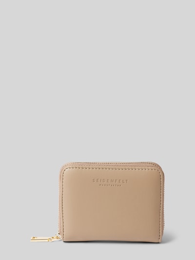 Peek & Cloppenburg SeidenfeltPortemonnaie mit Rundum-Reißverschluss in taupe