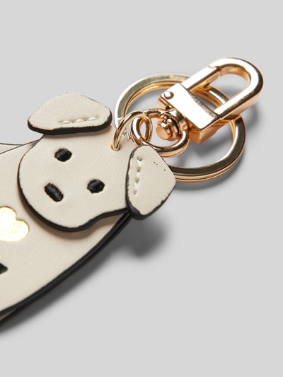 Peek & Cloppenburg SeidenfeltSchlüsselanhänger Mit Karabinerverschluss Modell 'My Dog' In Ecru