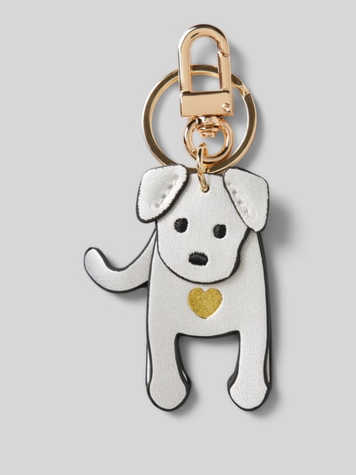 Peek & Cloppenburg SeidenfeltSchlüsselanhänger mit Karabinerverschluss Modell 'My Dog' in silber