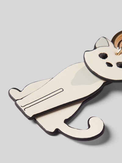 Peek & Cloppenburg SeidenfeltSchlüsselanhänger Mit Karabinerverschluss Modell 'My CAT' In Ecru