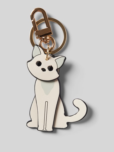 Peek & Cloppenburg SeidenfeltSchlüsselanhänger mit Karabinerverschluss Modell 'My CAT' in ecru