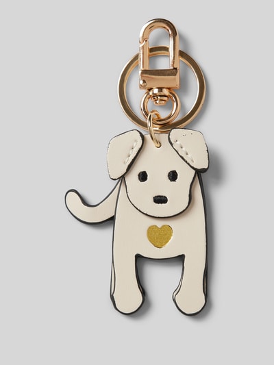 Peek & Cloppenburg SeidenfeltSchlüsselanhänger mit Karabinerverschluss Modell 'My Dog' in ecru
