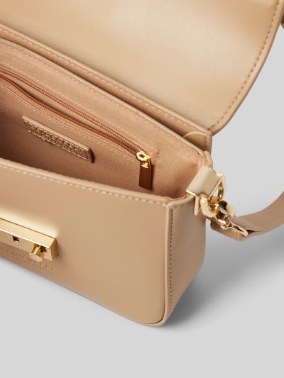 Peek & Cloppenburg SeidenfeltUmhängetasche Mit Label-Prägung Modell 'GIORA' In Ecru