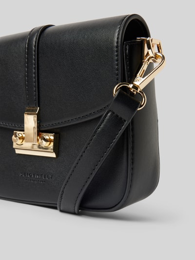 Peek & Cloppenburg SeidenfeltUmhängetasche Mit Label-Prägung Modell 'GIORA' In Black