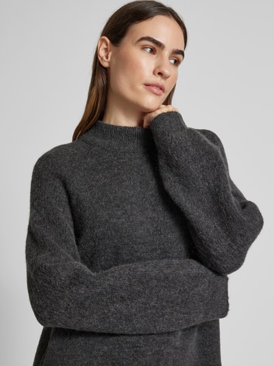 Peek & Cloppenburg Selected FemmeStrickkleid Mit Stehkragen Modell 'LULU' In Anthrazit