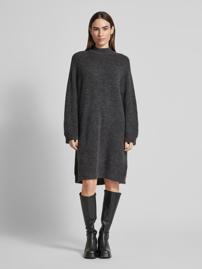 Peek & Cloppenburg Selected FemmeStrickkleid Mit Stehkragen Modell 'LULU' In Anthrazit