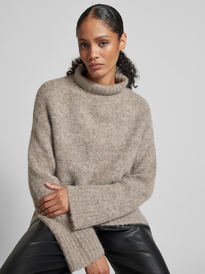 Peek & Cloppenburg Selected FemmeStrickpullover Mit Stehkragen Modell 'GABELLA' In Anthrazit Melange