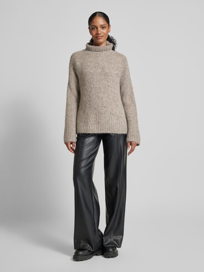 Peek & Cloppenburg Selected FemmeStrickpullover mit Stehkragen Modell 'GABELLA' in anthrazit melange