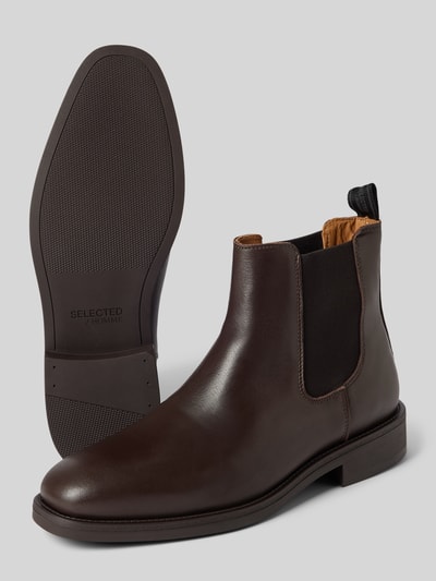 Peek & Cloppenburg SELECTED HOMMEChelsea Boots Mit Elastischen Einsätzen Modell 'JOSEPH' In Mittelbraun