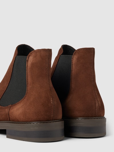 Peek & Cloppenburg SELECTED HOMMEChelsea Boots Mit Flachem Absatz Modell 'BLAKE' In Dunkelbraun
