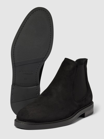 Peek & Cloppenburg SELECTED HOMMEChelsea Boots Mit Flachem Absatz Modell 'BLAKE' In Black