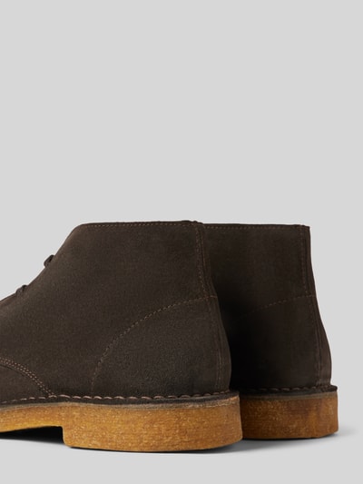 Peek & Cloppenburg SELECTED HOMMELederschnürschuhe Mit Ziernähten Modell 'RIGA' In Mittelbraun