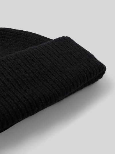 Peek & Cloppenburg SELECTED HOMMEMütze Aus Wolle Mit Strukturmuster Modell 'MASON' In Black