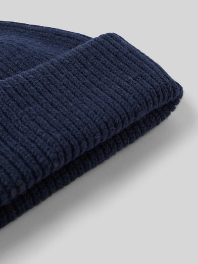 Peek & Cloppenburg SELECTED HOMMEMütze Aus Wolle Mit Strukturmuster Modell 'MASON' In Dunkelblau