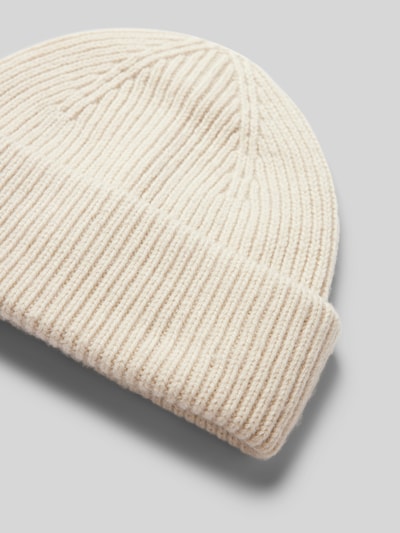 Peek & Cloppenburg SELECTED HOMMEMütze Aus Wolle Mit Strukturmuster Modell 'MASON' In Offwhite