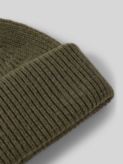 Peek & Cloppenburg SELECTED HOMMEMütze Aus Wolle Mit Strukturmuster Modell 'MASON' In Oliv