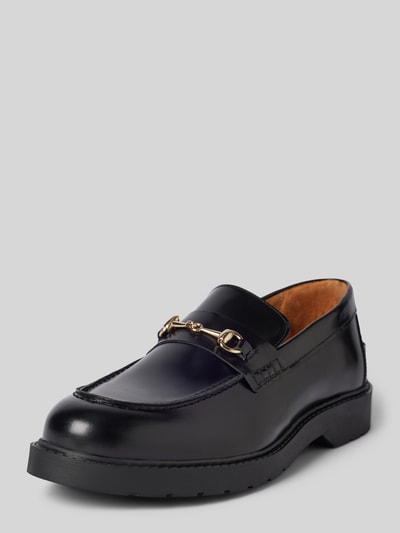 Peek & Cloppenburg SELECTED HOMMEPenny-Loafer aus Leder mit Applikation Modell 'HORSEBIT' in black