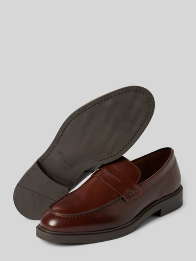 Peek & Cloppenburg SELECTED HOMMEPenny-Loafer Aus Leder Modell 'BLAKE' In Cognac