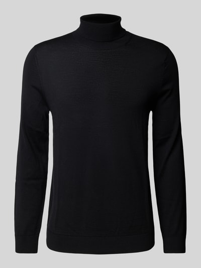 Peek & Cloppenburg SELECTED HOMMERollkragenpullover Aus Wolle Modell 'TRAY' In Black