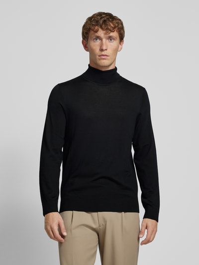 Peek & Cloppenburg SELECTED HOMMERollkragenpullover Aus Wolle Modell 'TRAY' In Black