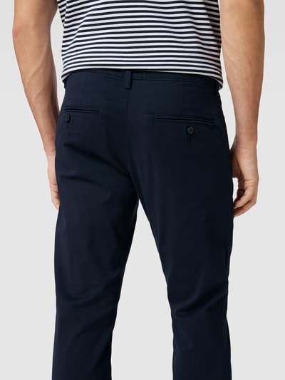 Peek & Cloppenburg SELECTED HOMMESlim Fit Chino In Unifarbenem Design Modell 'NEW Miles' In Marine