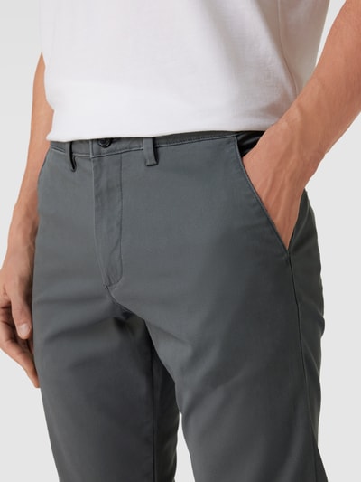 Peek & Cloppenburg SELECTED HOMMESlim Fit Chino In Unifarbenem Design Modell 'NEW Miles' In Dunkelgrau