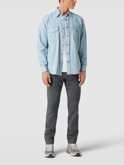 Peek & Cloppenburg SELECTED HOMMESlim Fit Chino in unifarbenem Design Modell 'NEW Miles' in dunkelgrau