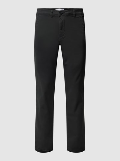 Peek & Cloppenburg SELECTED HOMMESlim Fit Chino In Unifarbenem Design Modell 'NEW Miles' In Black