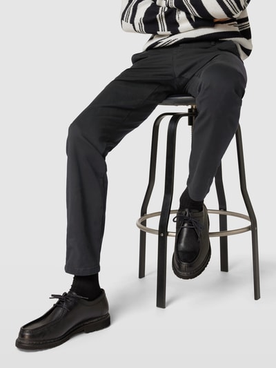 Peek & Cloppenburg SELECTED HOMMESlim Fit Chino In Unifarbenem Design Modell 'NEW Miles' In Black