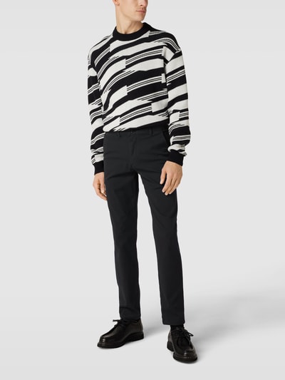 Peek & Cloppenburg SELECTED HOMMESlim Fit Chino in unifarbenem Design Modell 'NEW Miles' in black