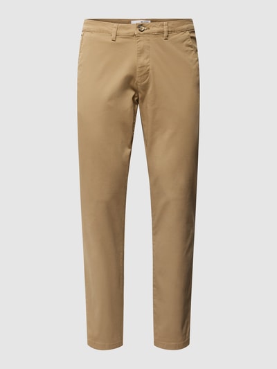 Peek & Cloppenburg SELECTED HOMMESlim Fit Chino In Unifarbenem Design Modell 'NEW Miles' In Camel