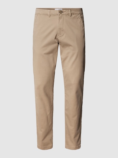 Peek & Cloppenburg SELECTED HOMMESlim Fit Chino In Unifarbenem Design Modell 'NEW Miles' In Beige