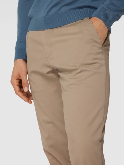 Peek & Cloppenburg SELECTED HOMMESlim Fit Chino In Unifarbenem Design Modell 'NEW Miles' In Beige