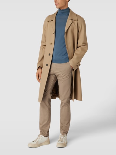 Peek & Cloppenburg SELECTED HOMMESlim Fit Chino in unifarbenem Design Modell 'NEW Miles' in beige