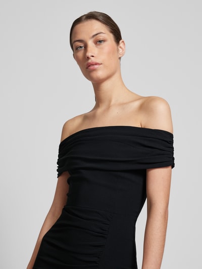 Peek & Cloppenburg SISTAGLAMKnielanges Cocktailkleid Mit Raffungen In Black