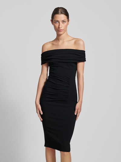 Peek & Cloppenburg SISTAGLAMKnielanges Cocktailkleid Mit Raffungen In Black