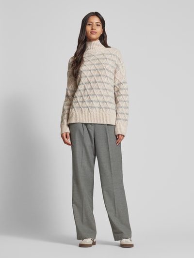 Peek & Cloppenburg Smith and SoulBaggy Fit Stoffhose mit Bügelfalten in hellgrau