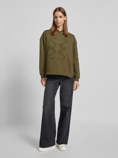 Peek & Cloppenburg Smith and SoulHoodie mit Label-Stitching in oliv