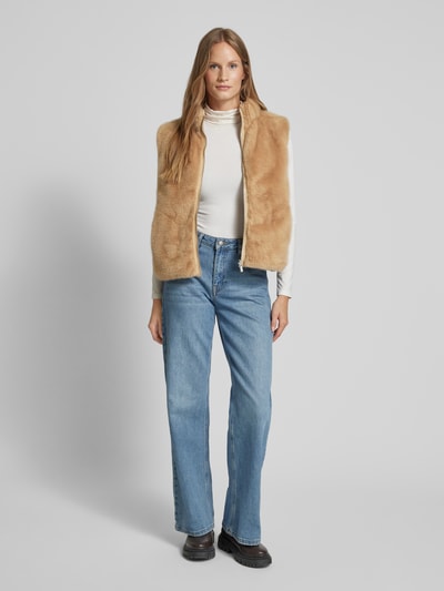 Peek & Cloppenburg SomedayWeste mit Kunstfellbesatz Modell 'Vury' in camel