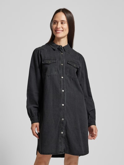 Peek & Cloppenburg SoyaconceptKnielanges Jeanskleid Mit Brusttaschen Modell 'Florina' In Black