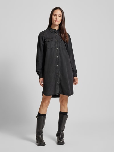 Peek & Cloppenburg SoyaconceptKnielanges Jeanskleid mit Brusttaschen Modell 'Florina' in black