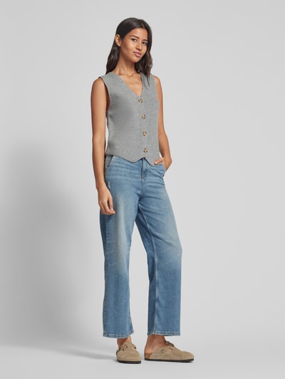 Peek & Cloppenburg SoyaconceptStrickweste mit V-Ausschnitt Modell 'Ilia' in mittelgrau melange