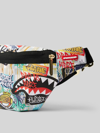 Peek & Cloppenburg SpraygroundBauchtasche Mit Label-Badge Modell 'SIP THE RIZZ CREAM' In Weiss