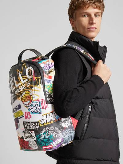 Peek & Cloppenburg SpraygroundRucksack mit Motiv-Print Modell 'TAGGED UP' in weiss