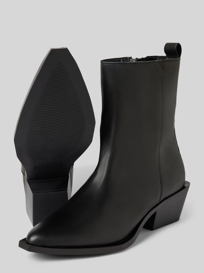 Peek & Cloppenburg Steve MaddenLederstiefeletten Mit Zugschlaufe Modell 'XYLENA' In Black