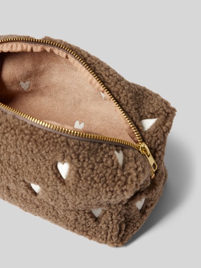 Peek & Cloppenburg STUDIO NOOSKosmetiktasche In Teddyfell-Optik In Taupe