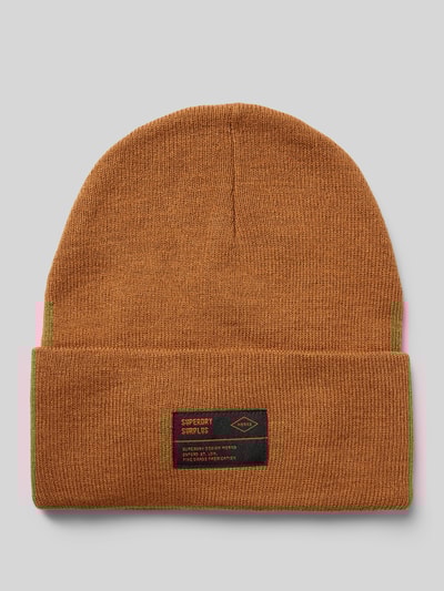 Peek & Cloppenburg SuperdryBeanie mit Label-Patch Modell 'WORKWEAR' in camel
